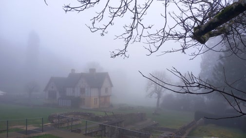 Mist at Chedworth Roman Villa